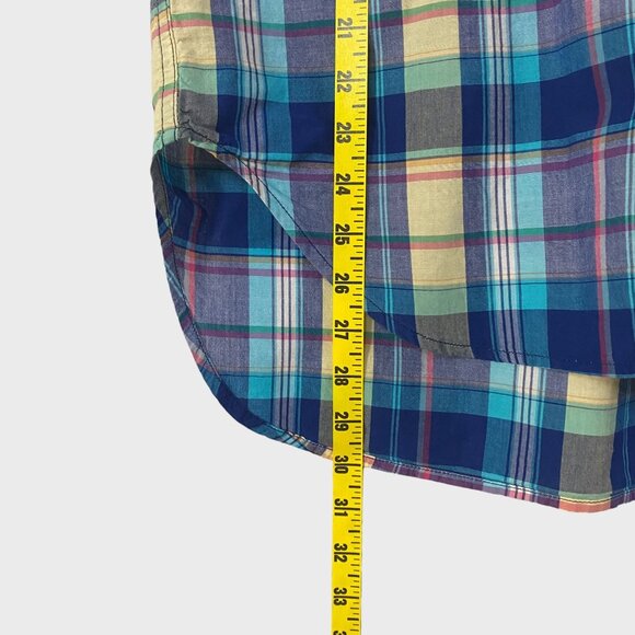 Ralph Lauren Denim & Supply Button-Up Shirt Womens Medium Blue Plaid Long-Sleeve - Picture 12 of 12